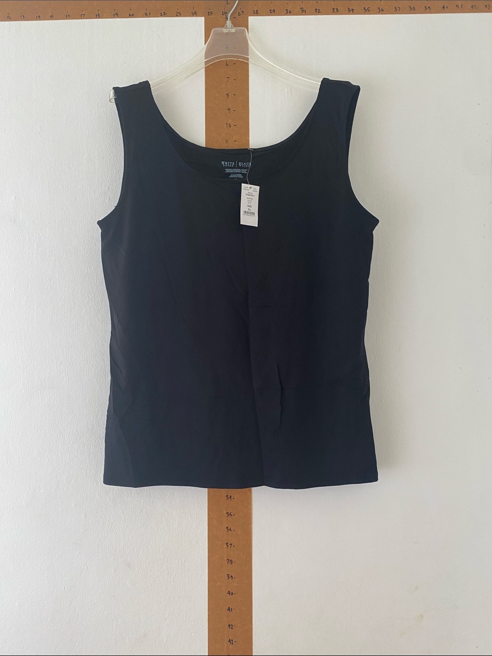 White House Black Market Black Scoop Neck Tank